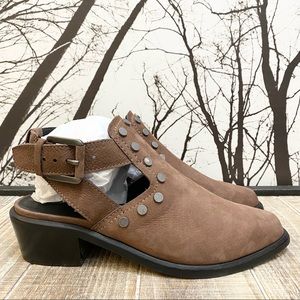 M4de Leather Slingback Shoes Brown Women's Size 7.5 M